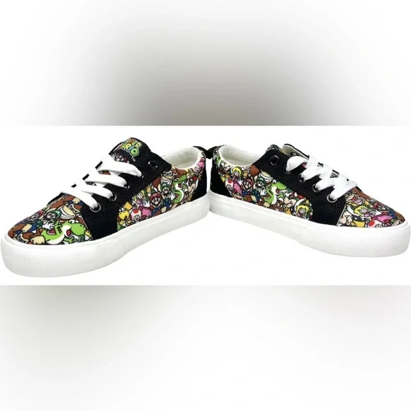 Super Mario Brothers Game Over Nintendo Lace Up Shoes New with Tags Boy or Girls - Picture 5 of 7